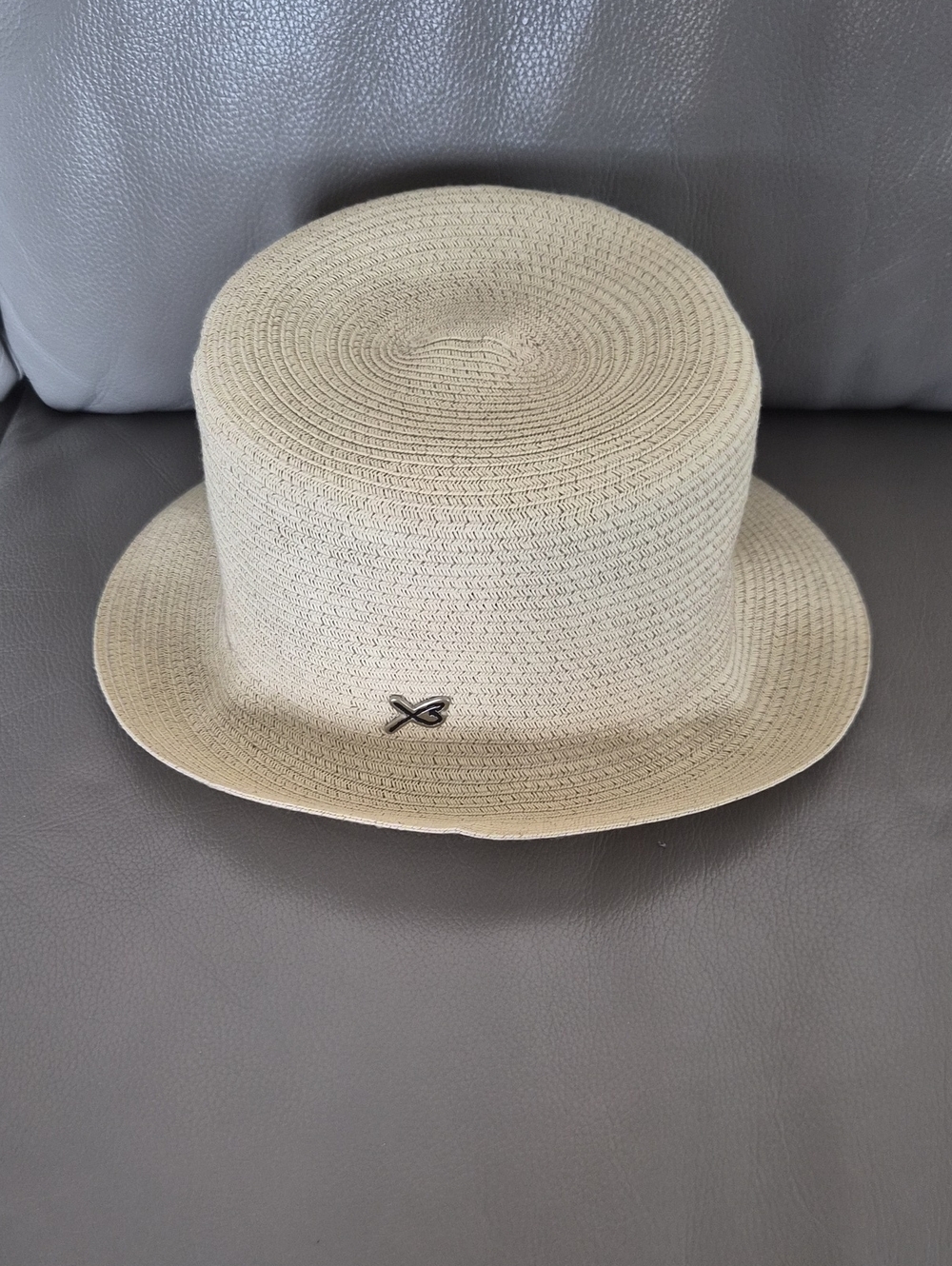 Womens Straw Bucket Hat - Cream